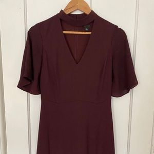 Ann Taylor Maroon Semi Formal Mid Length Dress